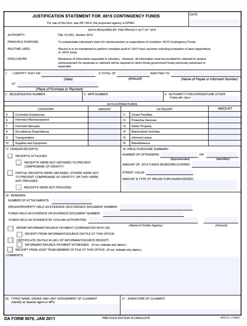 Download da Form 5070