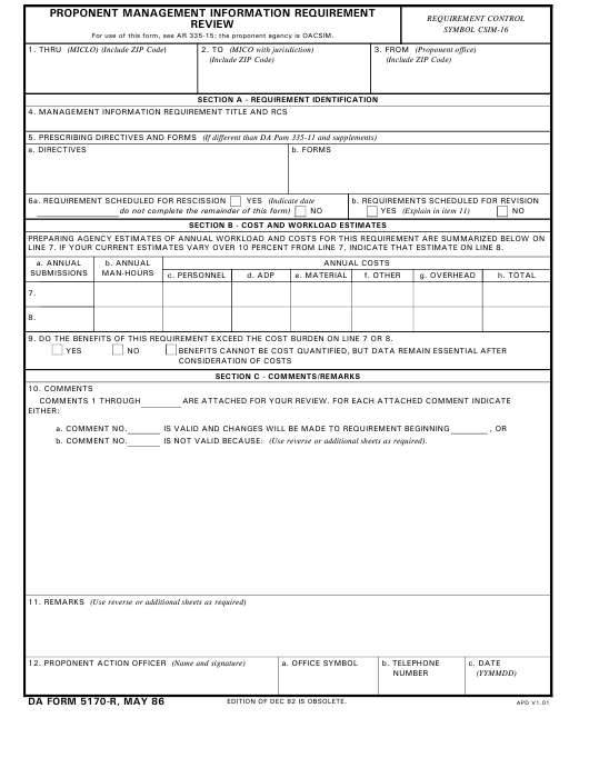 Download da Form 5170-R