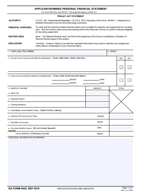 Download da Form 5425