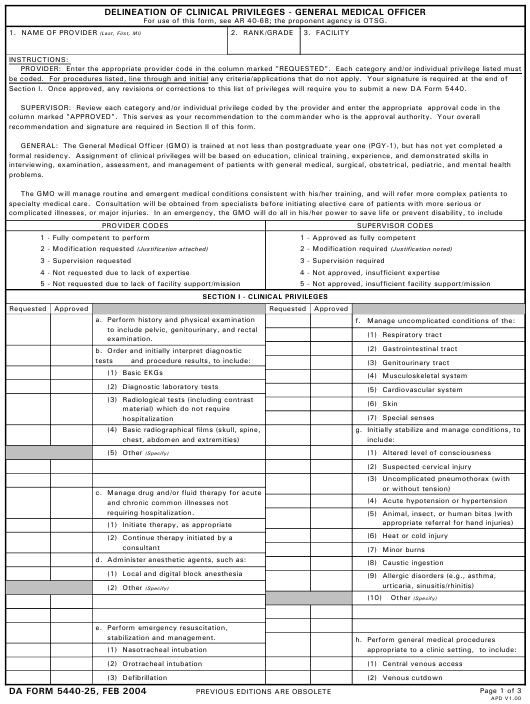 Download da Form 5440-25