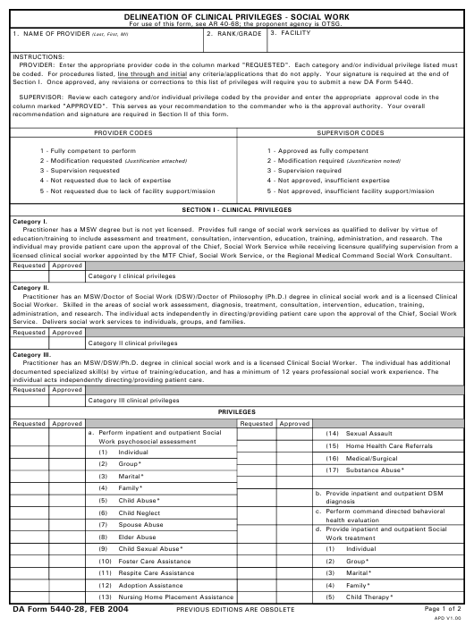 Download da Form 5440-28