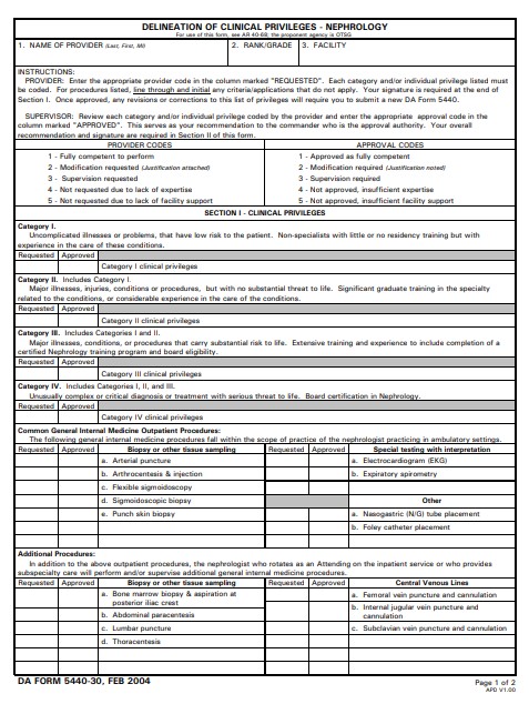 Download da Form 5440-30