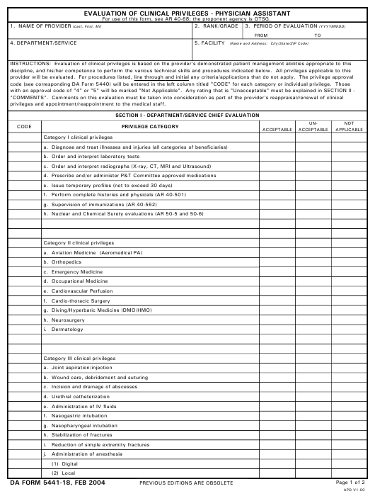 Download da Form 5441-18