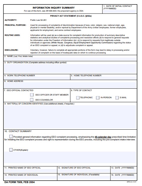 Download da Form 7509