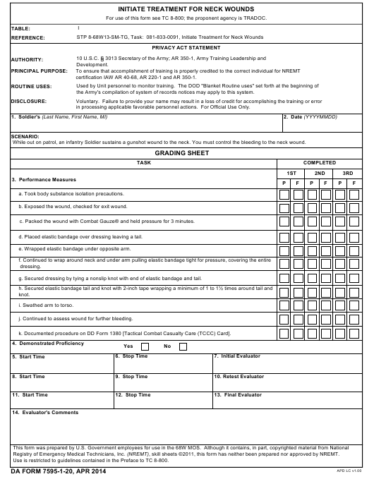 Download da Form 7595-1-20