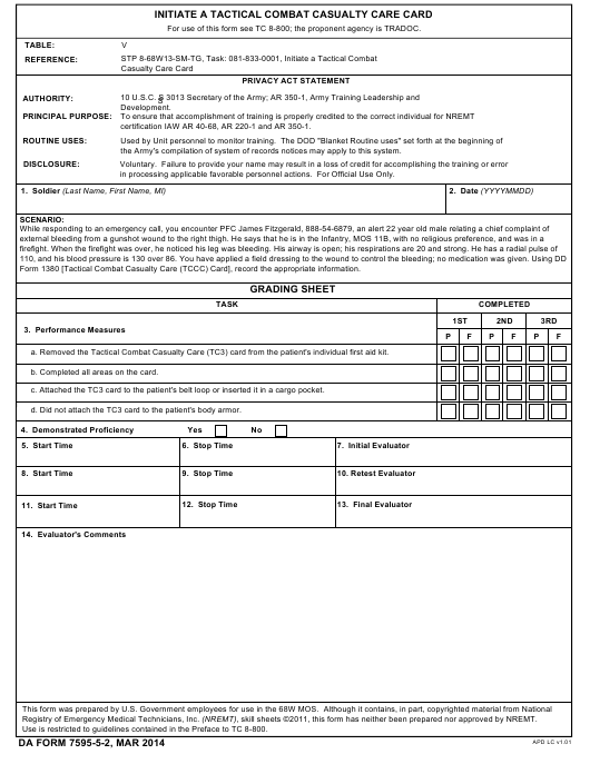 Download da Form 7595-5-2