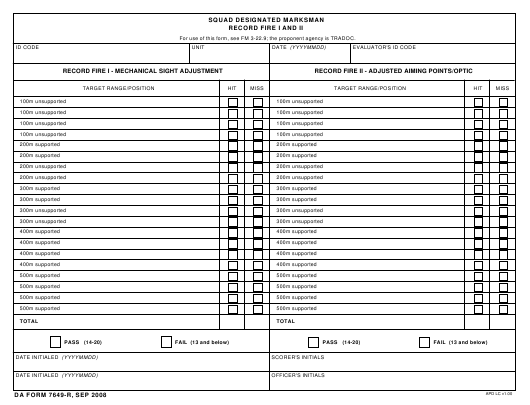 Download da Form 7649-R