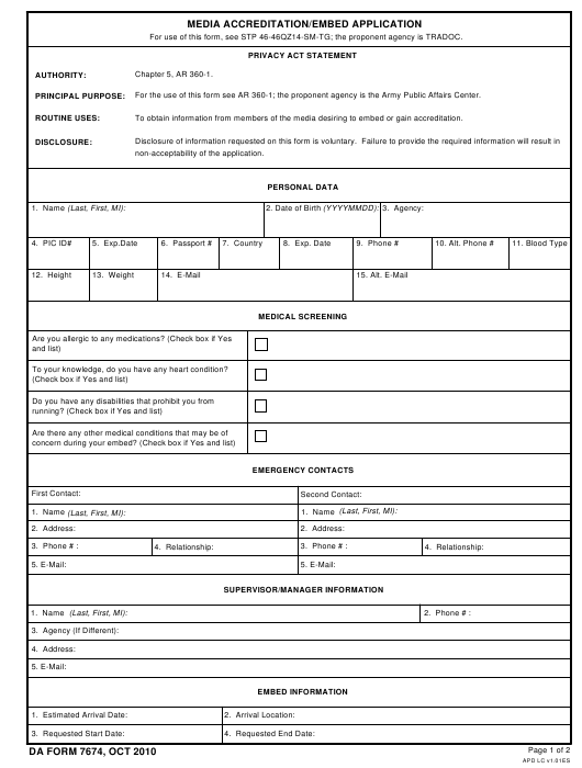 Download da Form 7674