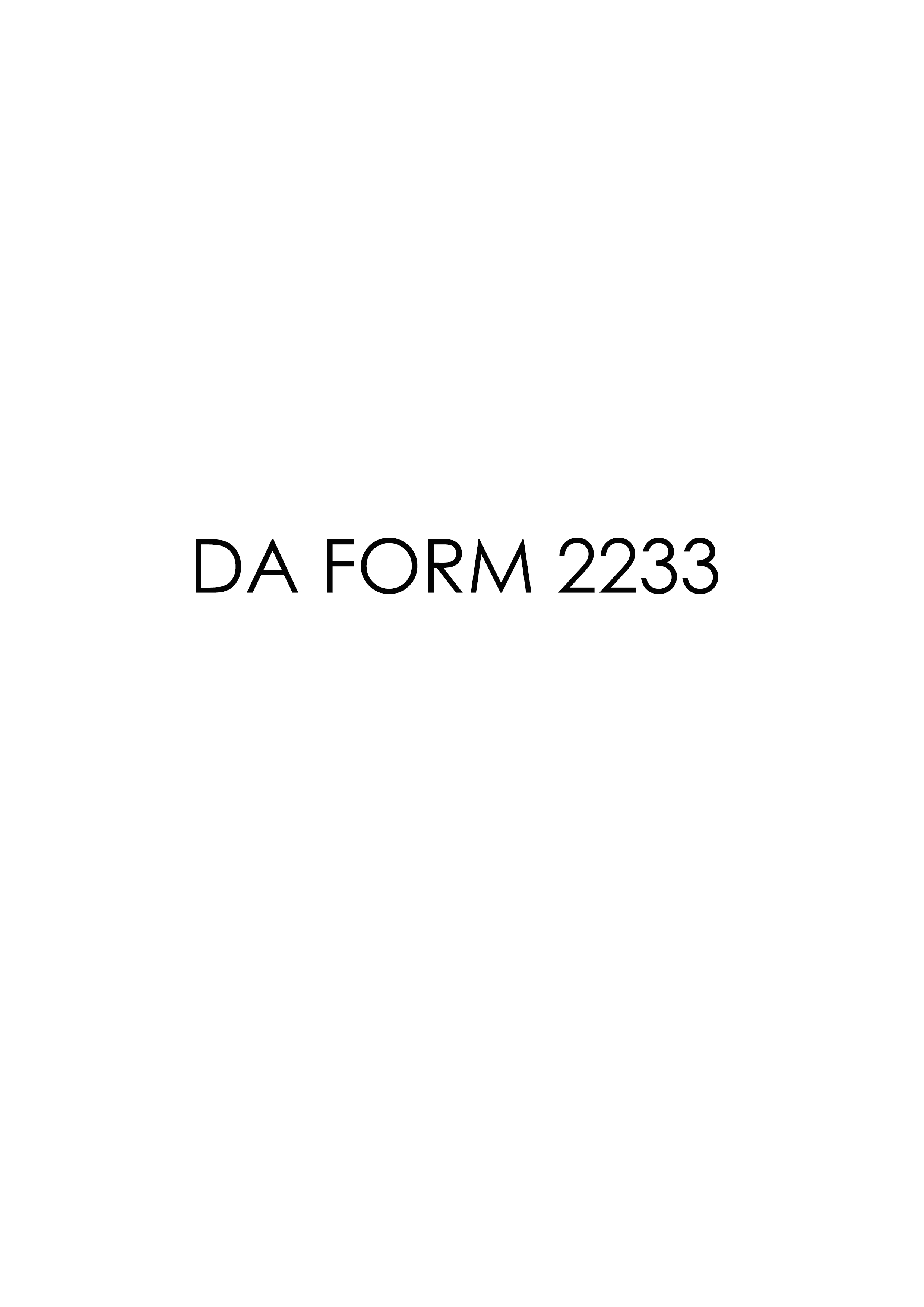 Download da Form 2233
