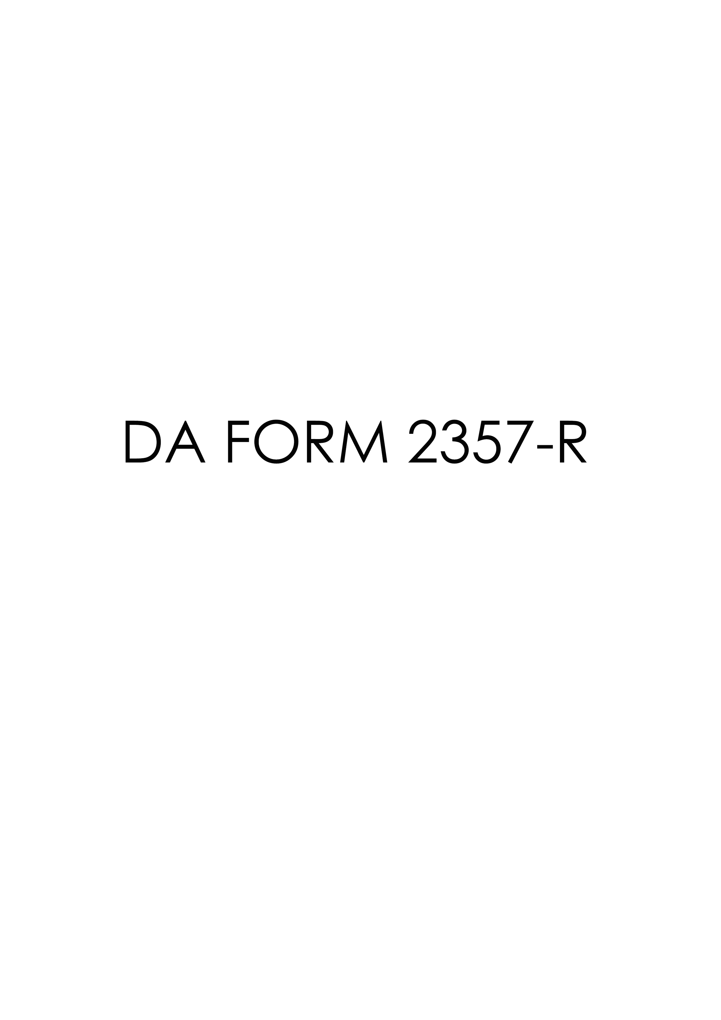 Download da Form 2357-R