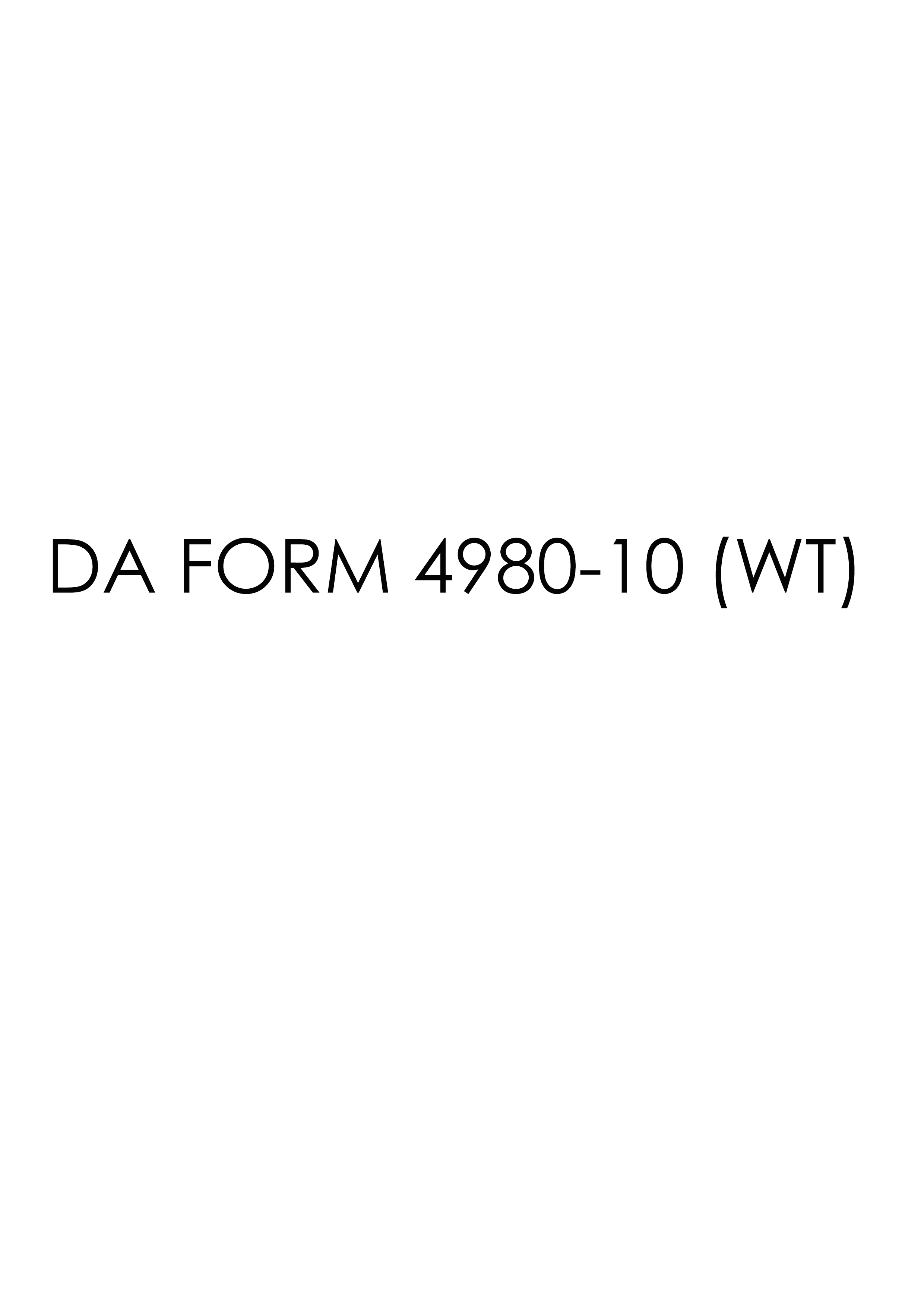 Download da Form 4980-10 (WT)