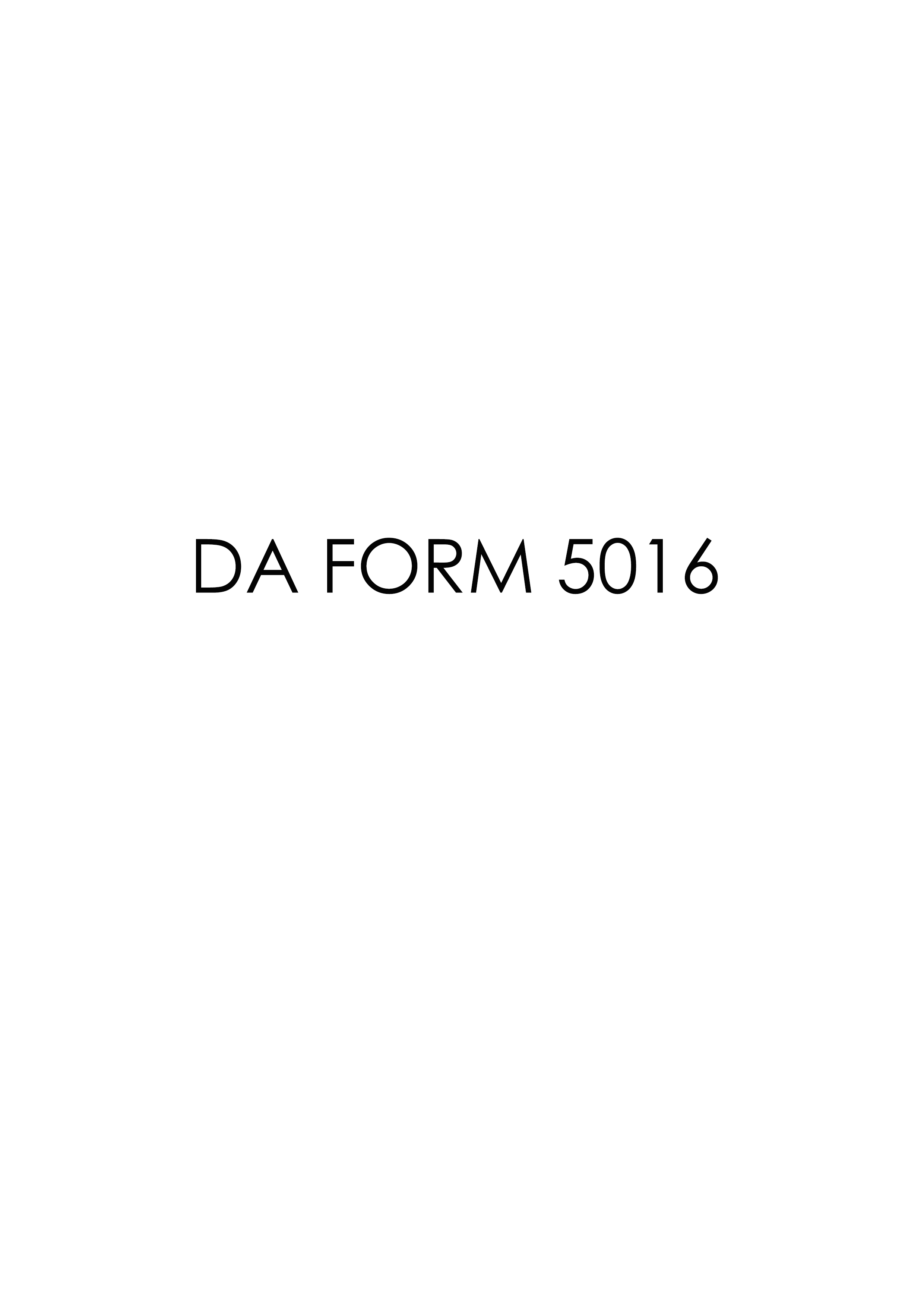 Download da Form 5016