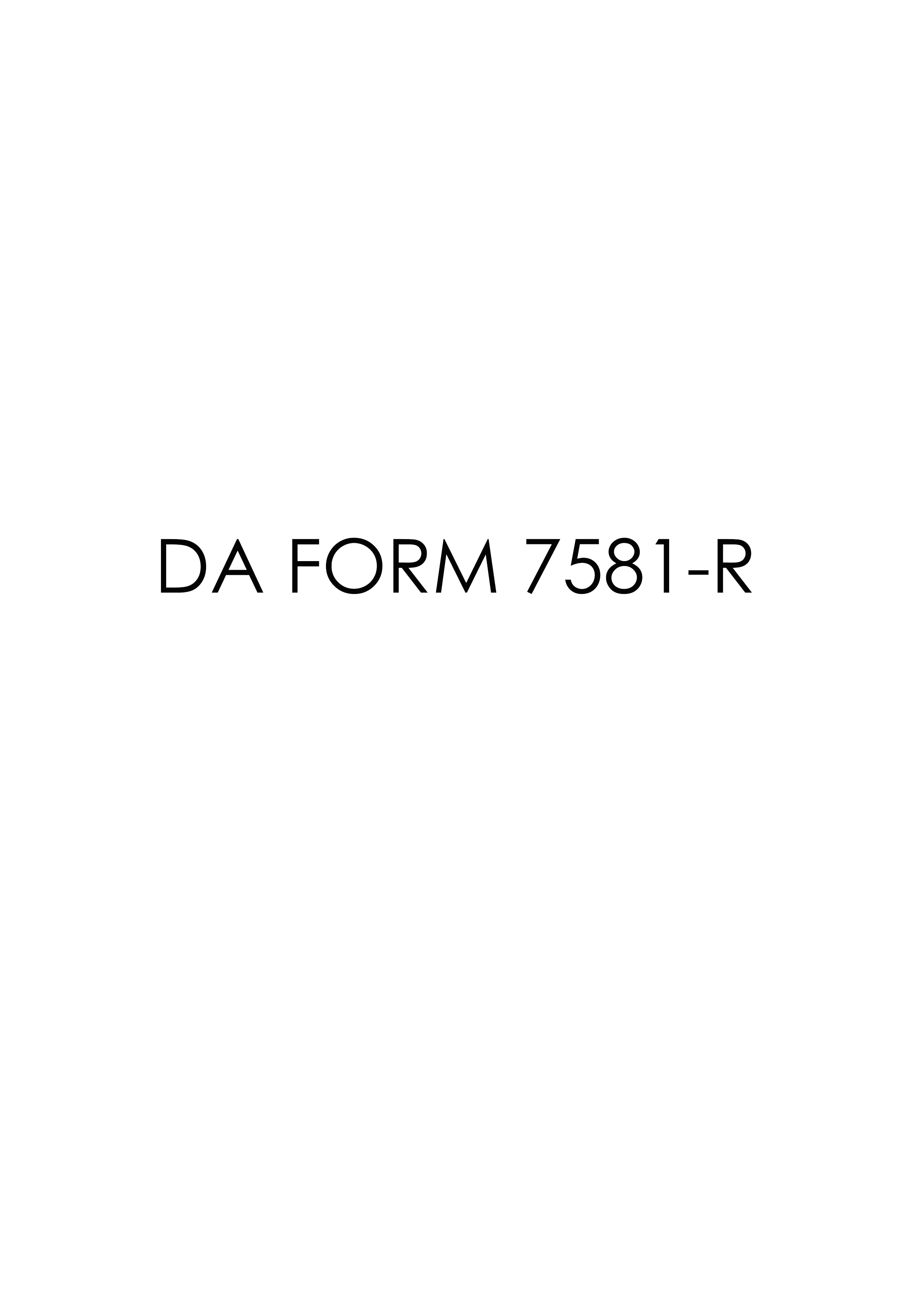 Download da Form 7581-R