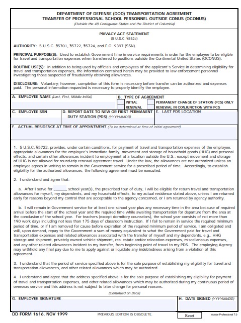 Download dd Form 1616