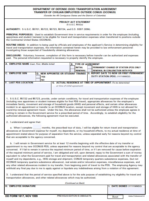 Download dd Form 1617