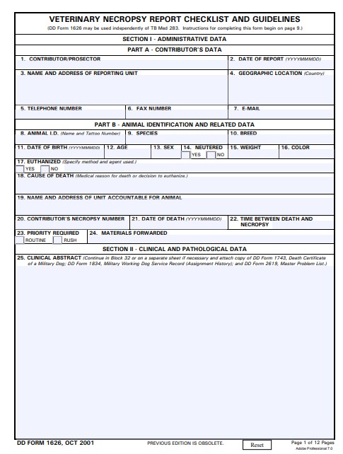 Download dd Form 1626