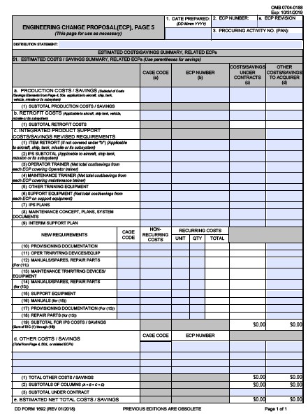 Download dd Form 1692/5