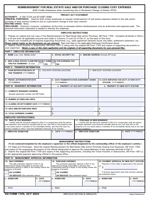 Download dd Form 1705