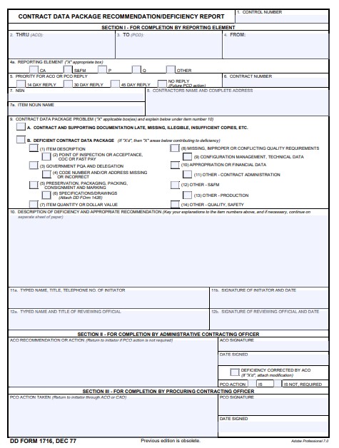 Download dd Form 1716