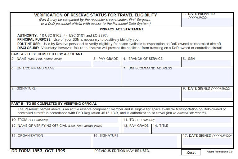 Download dd Form 1853