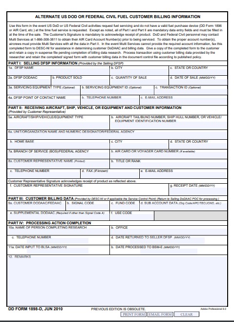 Download dd Form 1898-D