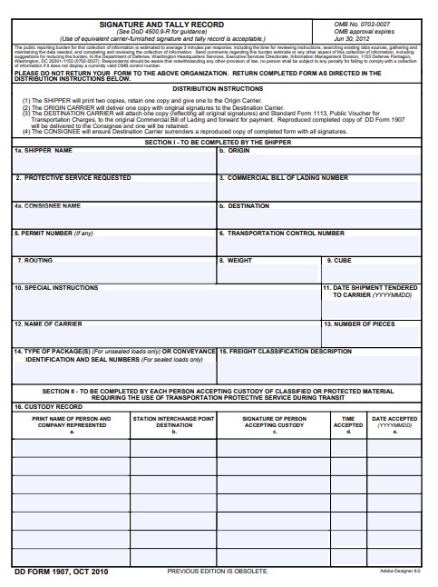 Download dd Form 1907