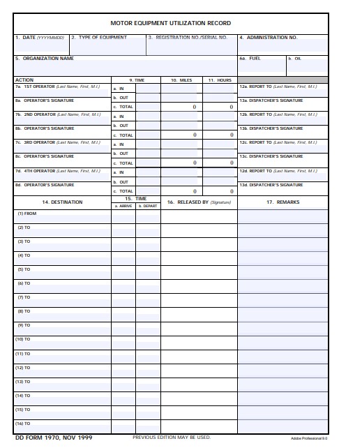 Download dd Form 1970