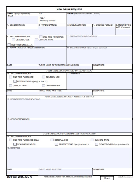 Download dd Form 2081