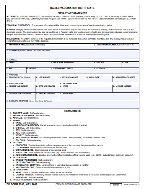 Download dd Form 2208