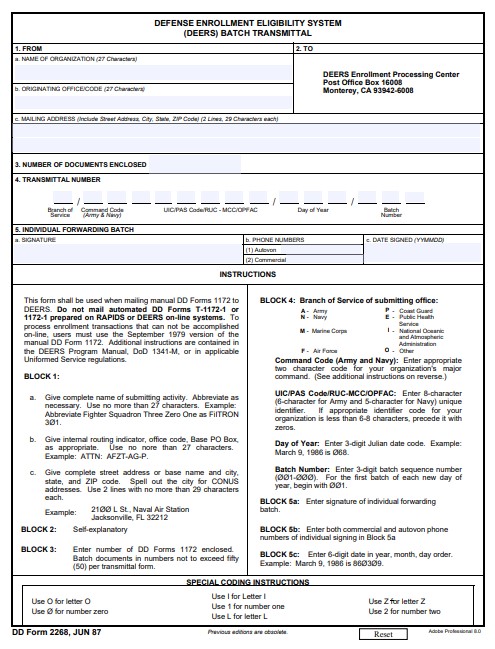 Download dd Form 2268