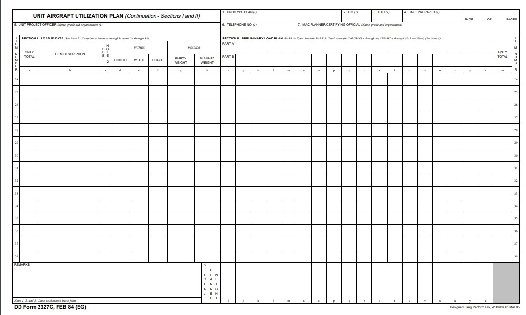 Download dd Form 2327C