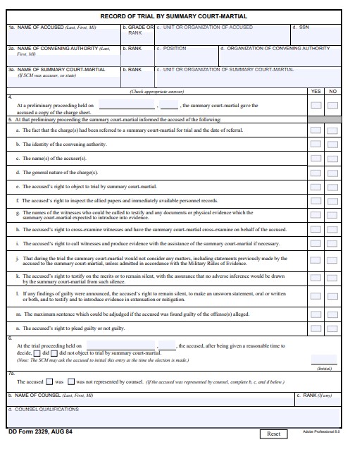 Download dd Form 2329