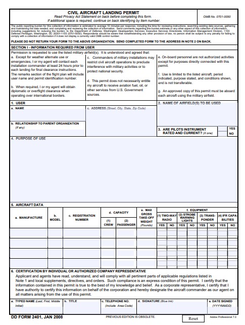 Download dd Form 2401