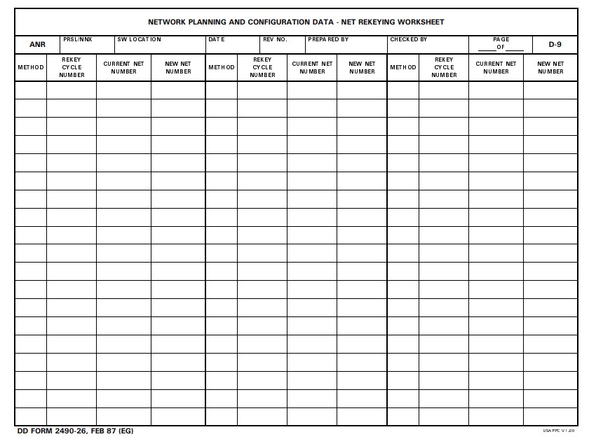 Download dd Form 2490-26