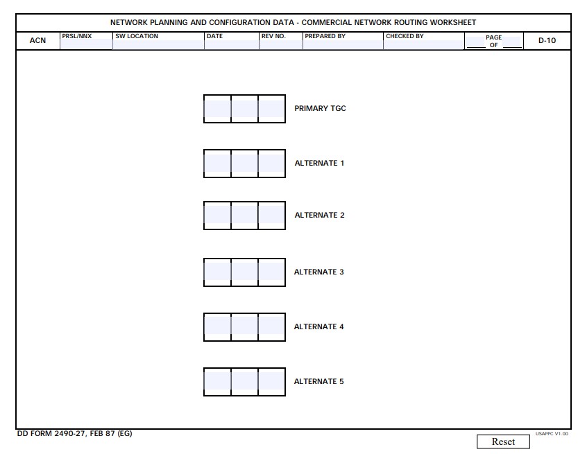 Download dd Form 2490-27