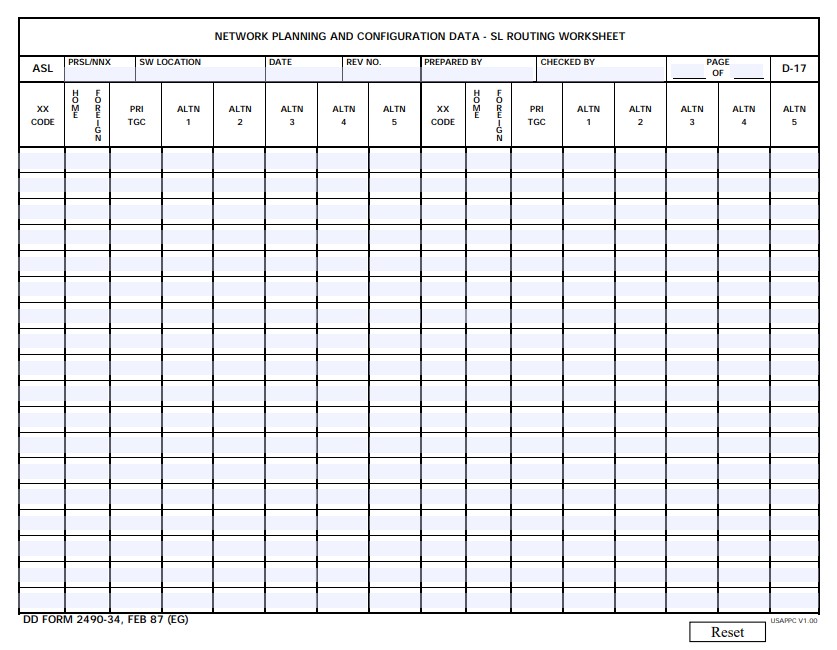 Download dd Form 2490-34