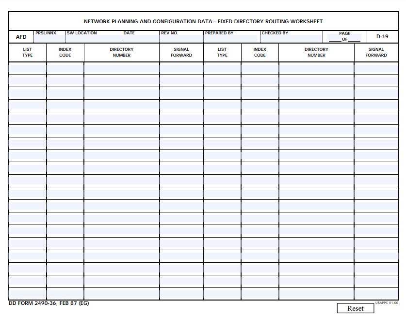 Download dd Form 2490-36