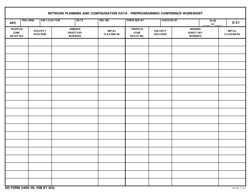 Download dd Form 2490-38