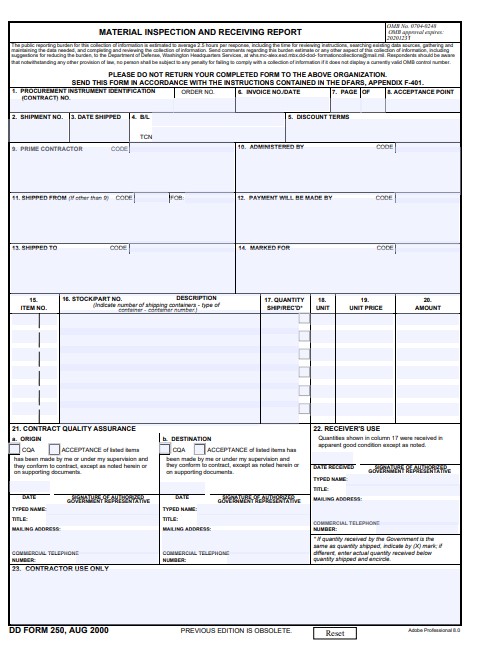 Download dd Form 250