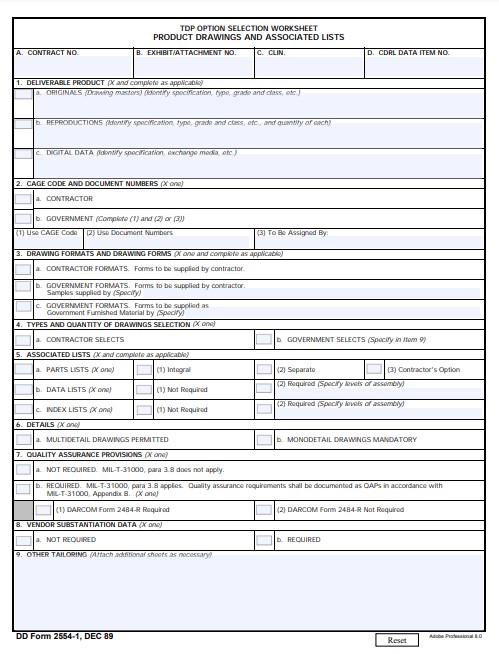 Download dd Form 2554-1