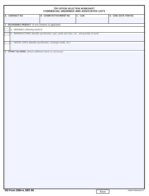 Download dd Form 2554-4