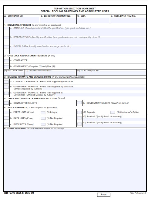 Download dd Form 2554-6