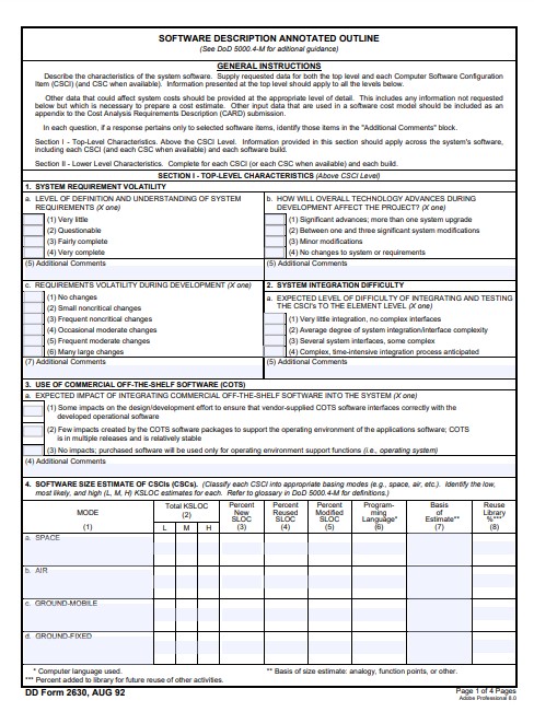 Download dd Form 2630