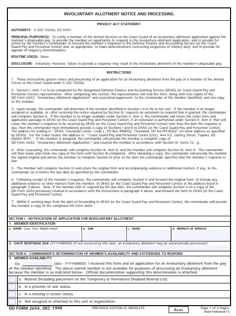 Download dd Form 2654