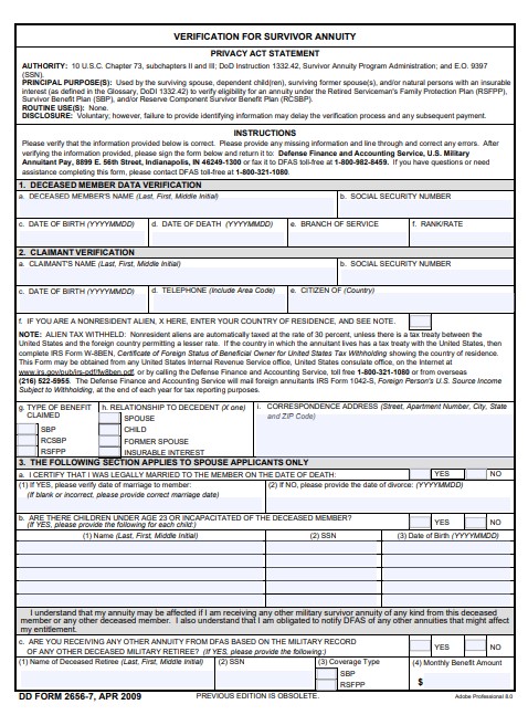 Download dd Form 2656-7