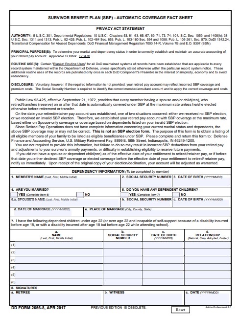 Download dd Form 2656-8