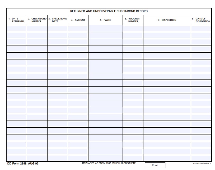 Download dd Form 2658