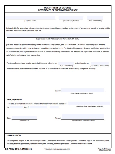 Download dd Form 2716-1