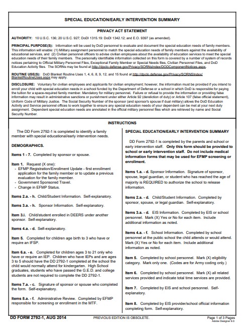 Download dd Form 2792-1