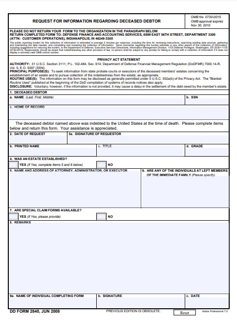 Download dd Form 2840